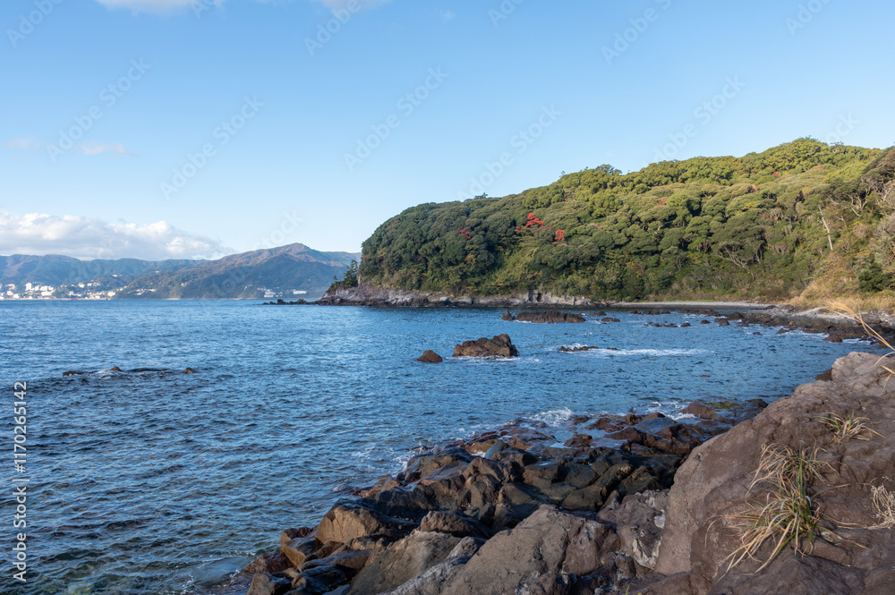 真鶴半島番場浦の海の景色