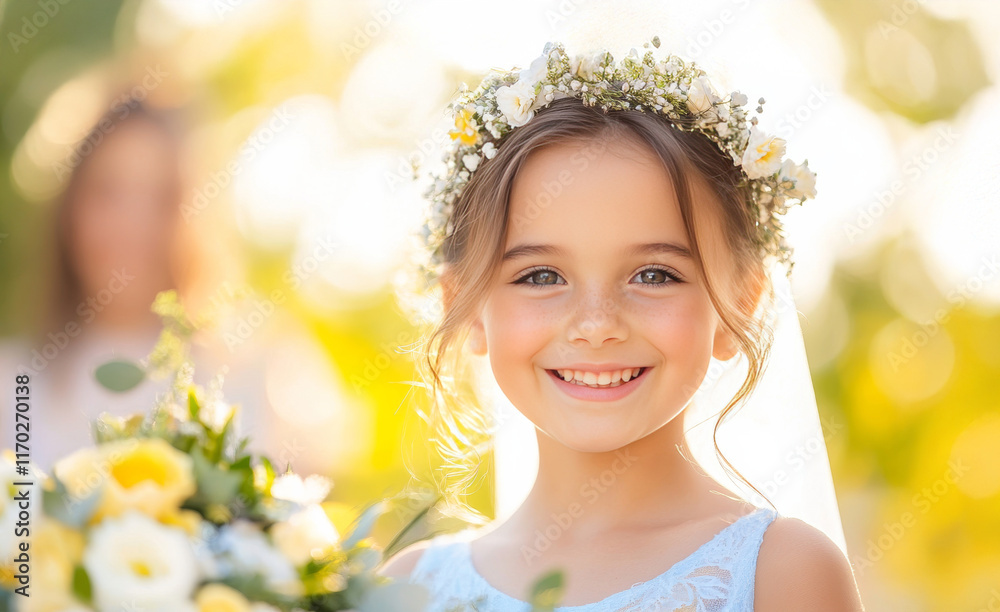Flower Girl's Joyful Smile 