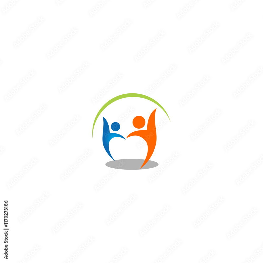 healthcare ecology family people logo. healthcare ecology family people logo.