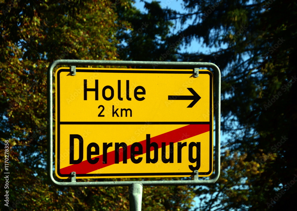 City Limit of the Village Derneburg, Lower Saxony City Limit of the Village Derneburg, Lower Saxony