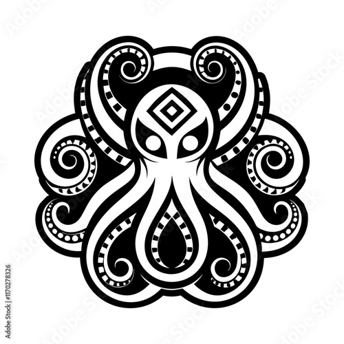 Octopus icon in filled style