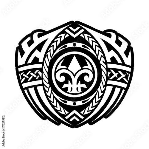 Tribal armband icon in filled style