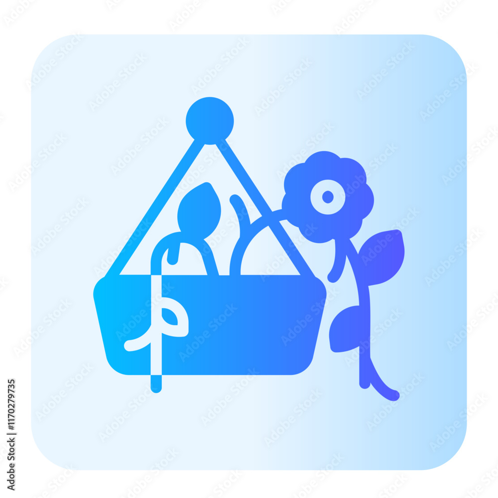 Fototapeta premium Hanging Plant gradient icon