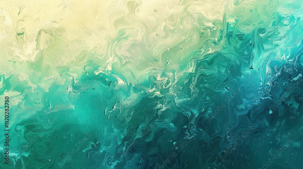 Fototapeta premium Gradient with triangular patterns in shades of turquoise and teal.