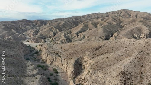 Flying in Box Canyon in South California photo