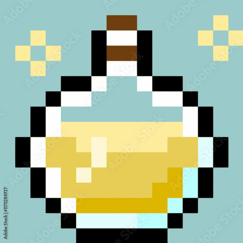 yellow potion for the game. pixel art