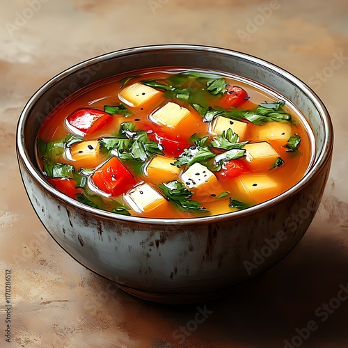 tomato soup with vegetables