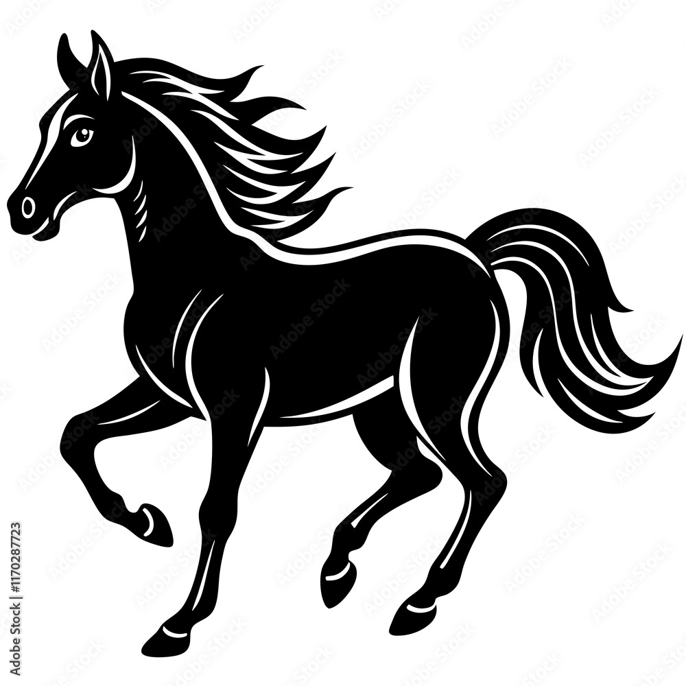 Cute Horse Runing vector cartoon illustration Cute Horse Runing vector cartoon illustration