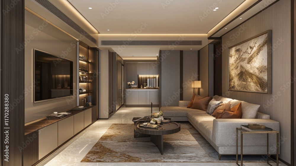 Obraz premium Modern Luxury Living Room Interior Design