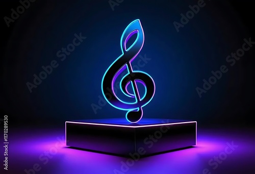 music notes on black background