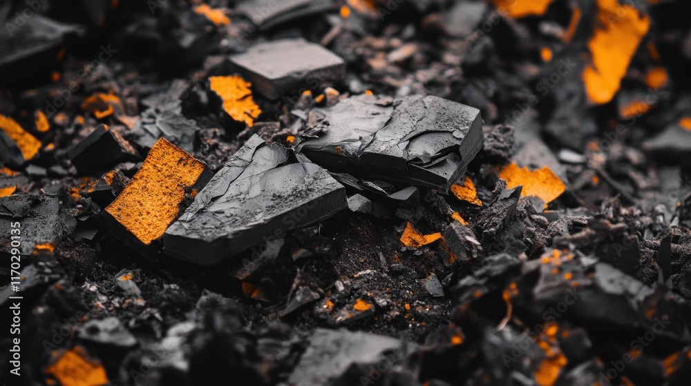 Charcoal Embers: A Study in Black and Orange Charcoal Embers: A Study in Black and Orange