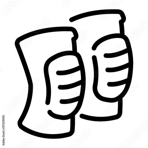 knee pads Line Icon