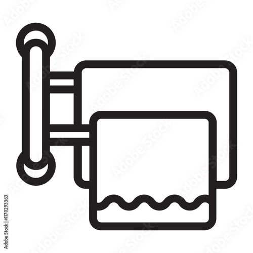 Towel Rack  line icon