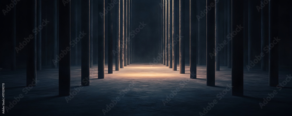 Naklejka premium dynamic steel columns shot