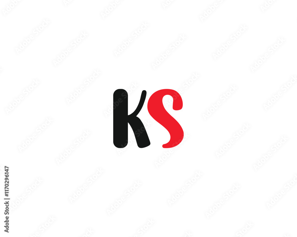creative letter KS logo design template for company creative letter KS logo design template for company