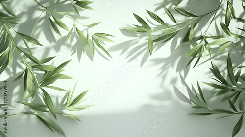 Green leaves and shadows create a serene backdrop