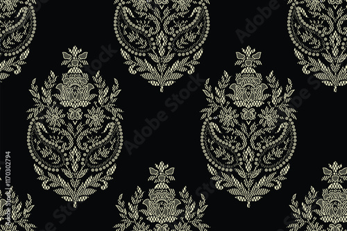 Highlight Pattern traditional Mughal, Japanese, or Ajrakh-inspired motifs reimagined for digital prints