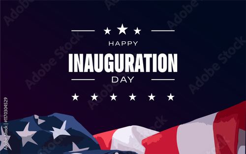 Inauguration Day Holiday concept. Template for background, banner, card, poster, t-shirt with text inscription