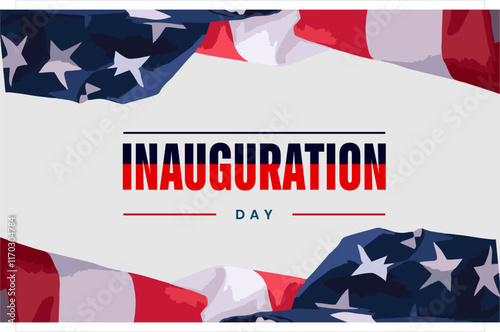 Inauguration Day Holiday concept. Template for background, banner, card, poster, t-shirt with text inscription