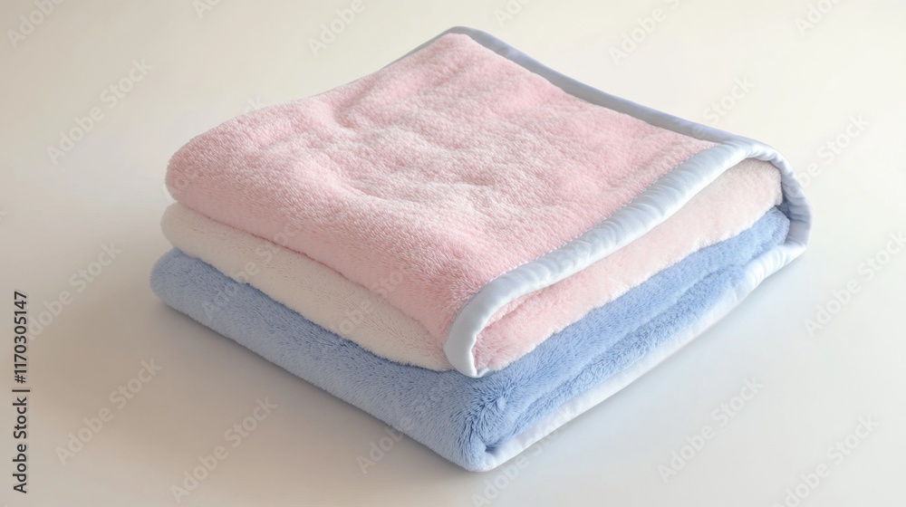 Soft textiles stacked neatly minimalist studio photography cozy environment close-up home decor concept Soft textiles stacked neatly minimalist studio photography cozy environment close-up home decor concept