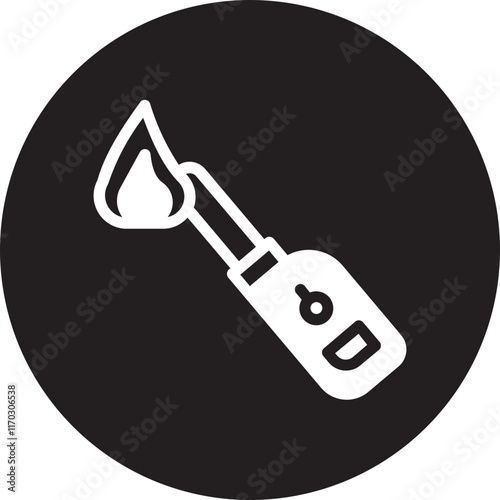 stove lighter glyph icon