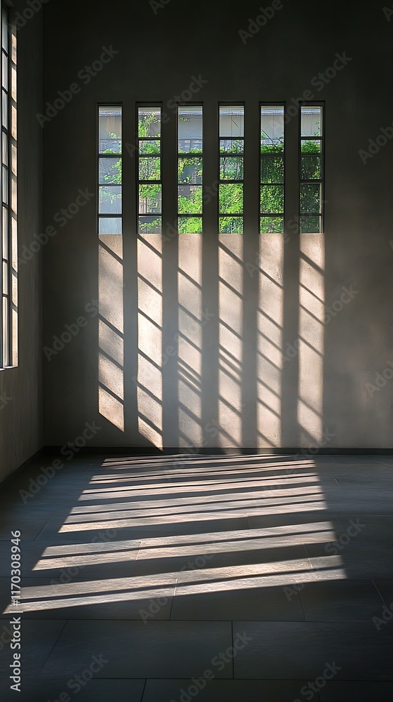 Obraz premium architectural grids with shadows