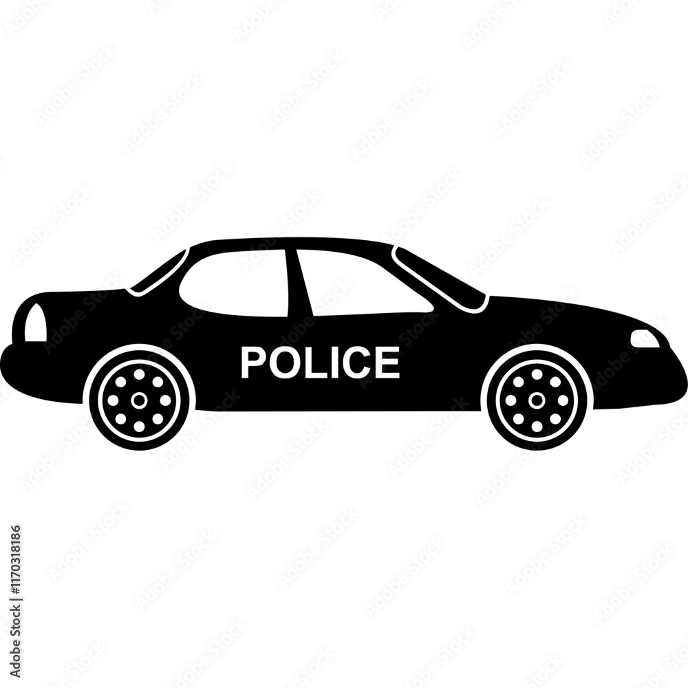 Fototapeta premium Police Car Icon