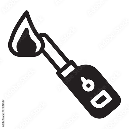 stove lighter glyph icon