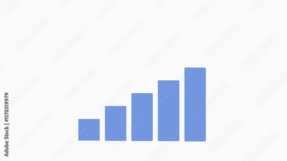 Animated Business Insights: 2D Chart Edition with blue color Animated Business Insights: 2D Chart Edition with blue color
