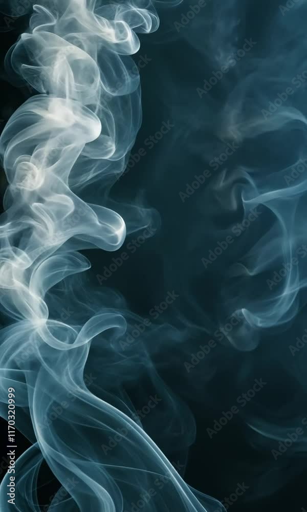 custom made wallpaper toronto digitalAbstract Smoke Art: Teal and White Swirls