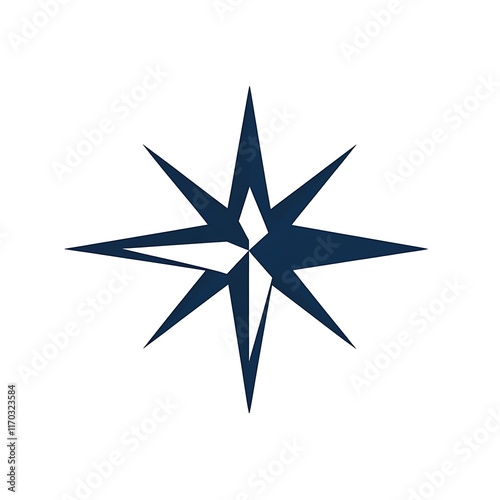 Wallpaper Mural Dark blue eight-pointed star navigation symbol. Torontodigital.ca