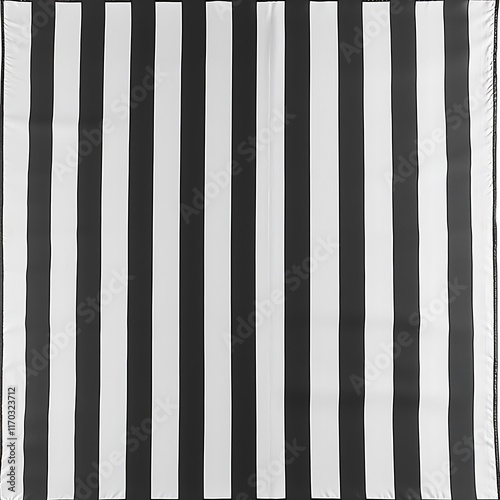 Black and white vertical striped fabric textile
