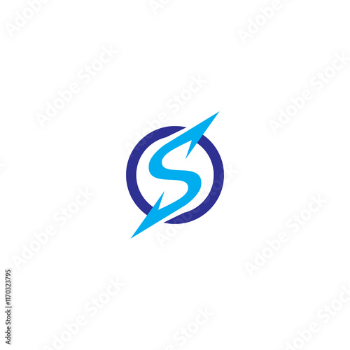 S Logo Flash Design. S Icon vector
