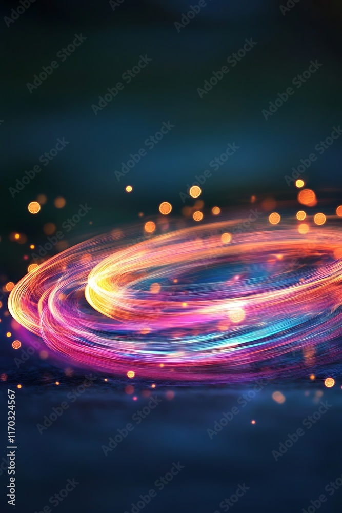 Obraz premium rings of light forming wave patterns