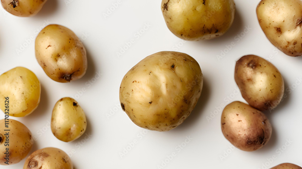 Potatoes isolated on white background Potatoes isolated on white background