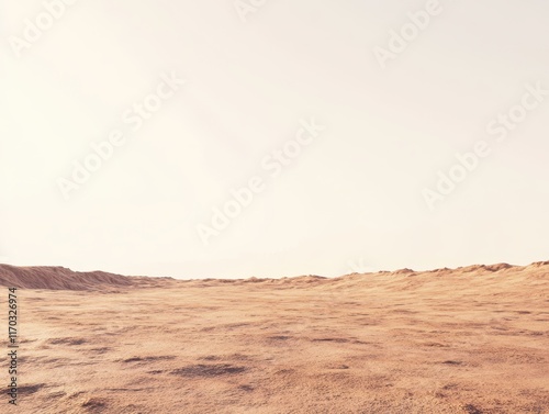 Expansive Desert Landscape with Soft Horizons and Warm Tones