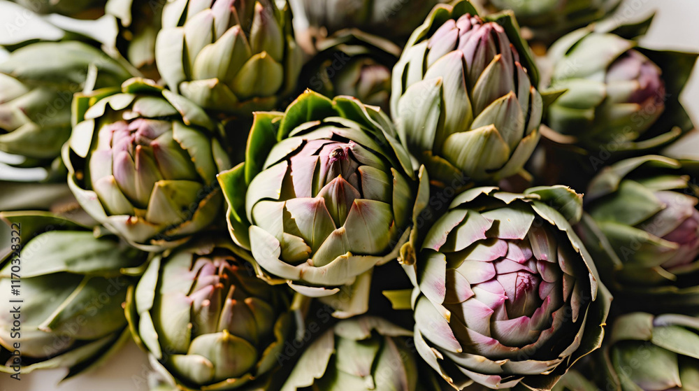 Obraz premium Artichokes isolated on white background 