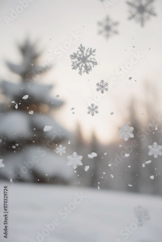 snow covered trees