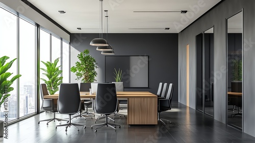 Empowering work culture, modern office layout and teamwork, 3D illustration