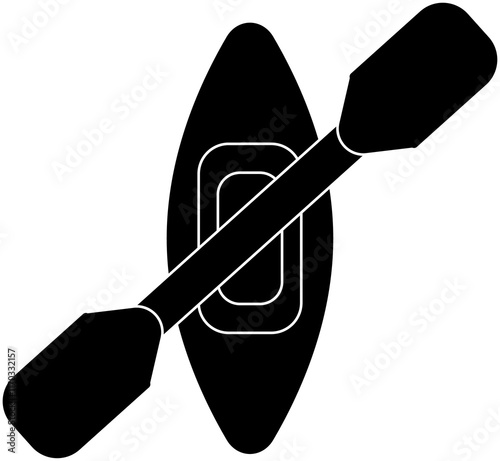 canoe icon logo vector design template photo