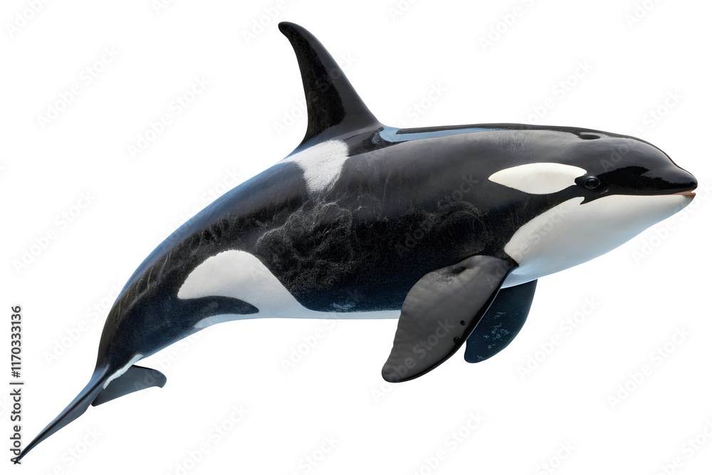 Fototapeta premium Orca, Cut out, on isolated white background