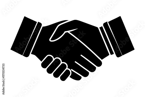 Handshake icon, Business agreement handshake vector