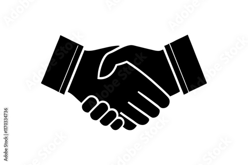 Handshake icon, Business agreement handshake vector