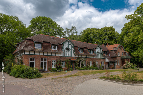 Buildings of the Wulfsdorf farm, Ahrensburg near Hamburg photo