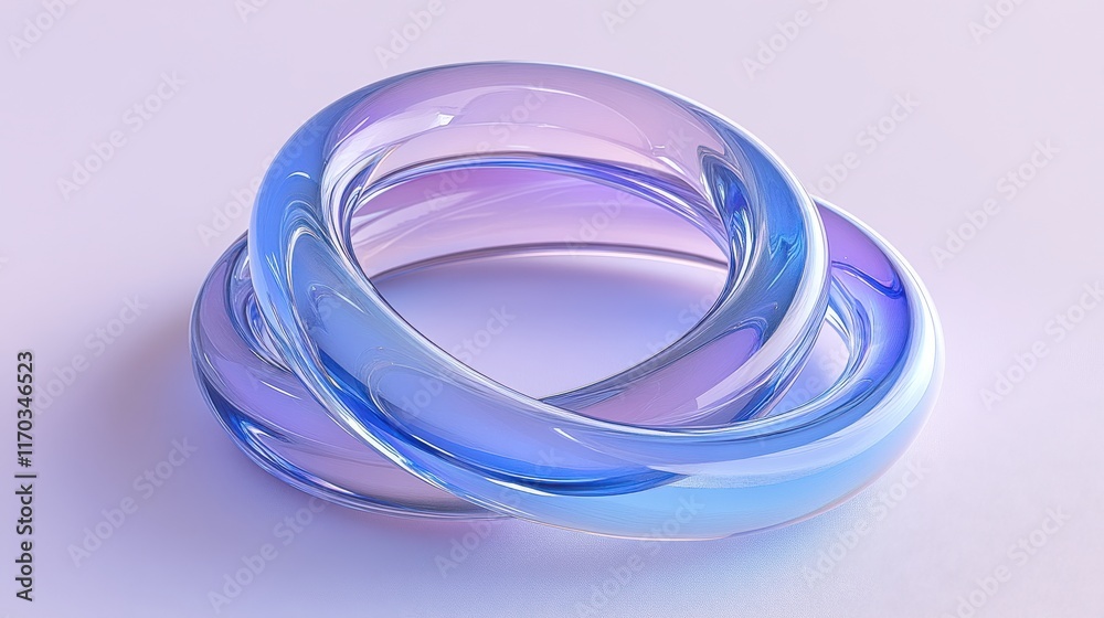 A blue and purple ring with a circular shape A blue and purple ring with a circular shape