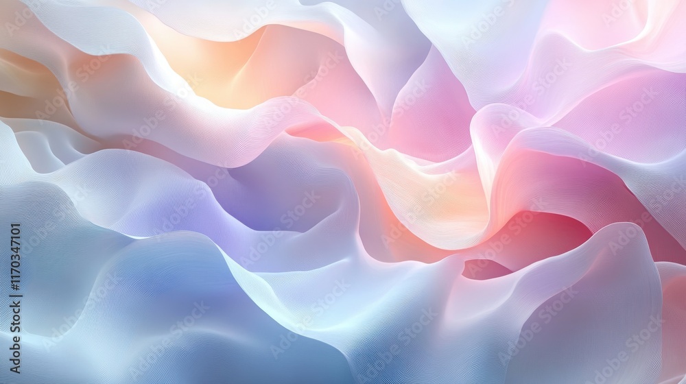 Fototapeta premium A colorful, abstract image of a wave with a pink and blue hue