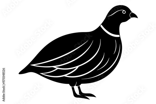 partridge vector silhouette, partridge bird icon vector illustration photo