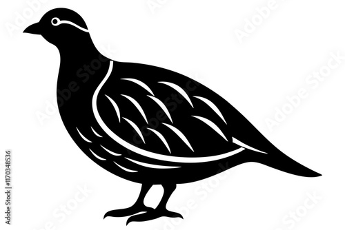 partridge vector silhouette, partridge bird icon vector illustration