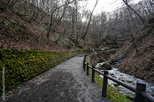 Shiraito falls is located in Karuizawa, Kitasaku District, Nagano, Japan. photo