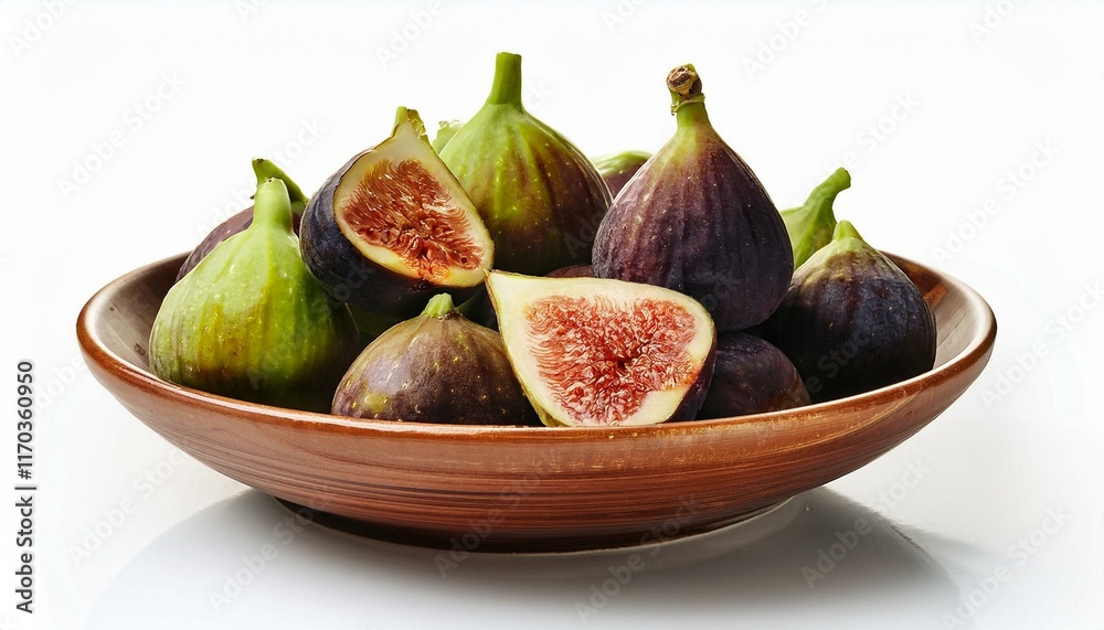 Ripe Figs in Rustic Bowl: A Still Life of Autumnal Hues